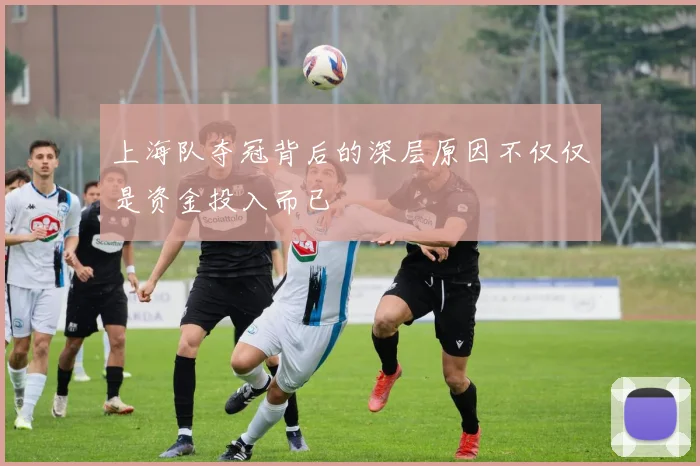 上海队夺冠背后的深层原因不仅仅是资金投入而已
